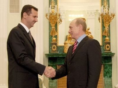 Встреча президента Сирии Башара Асада и президента РФ Владимира Путина. Фото: minval.az