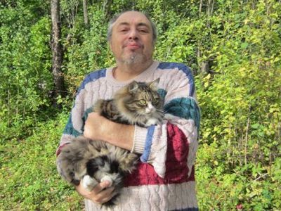 Евгений Ихлов, любимый кот. Фото: Е. Ихлов