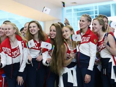 Проводы сборной России в Рио. Фото: olympteka.ru