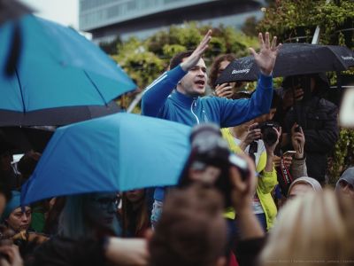 Илья Яшин. Третий день протестной акции в Москве на Трубной площади за допуск независимых кандидатов на выборы в Мосгордуму. Фото: facebook.com/george.malets