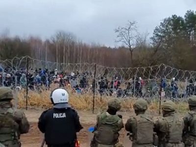 Противостояние на польско-беларусской границе. Фото: news.zerkalo.io
