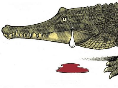 Крокодильи слезы. Иллюстрация: livejournal.com
