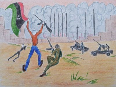 Война в Ливии, 2011 год. Иллюстрация: t.me/rospartizan Война в Ливии, 2011 год. Иллюстрация: t.me/rospartizan