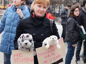 Акция в защиту бельков. Фото: Лариса Верчинова, Собкор®ru