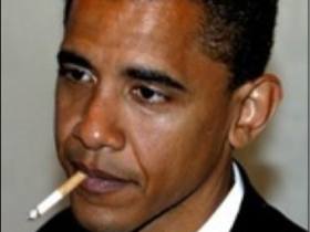 Обама, сигарета, курильщик. Фото: hro.org