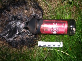 Бутылка с зажигательной смесью. Фото с сайта минского ГУВД.