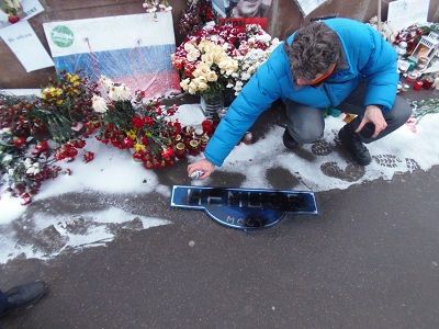 Разгром народного мемориала, 24.3.15. Фото из блога ВКонтакте пользователя "Гоша Тарасевич"