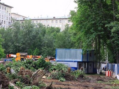 Вырубка деревьев в сквере. Фото: activatica.org