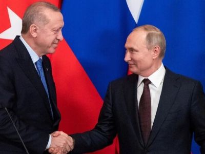 Реджеп Тайип Эрдоган и Владимир Путин. Фото: Павел Головкин / Reuters