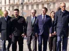 Туск, Зеленский, Стармер, Макрон, Мерц. Фото: nypost.com