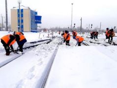 Расчистка путей от снега. Фото: Vestnik-rm.Ru/